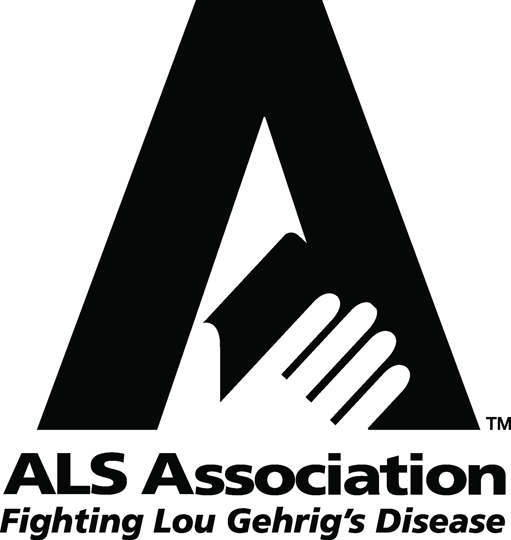 ALS Association Black Logo Vector Logo